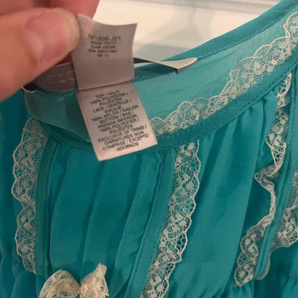 NWOT Victoria’s Secret blue lingerie babydoll tank top size medium - Picture 4 of 4